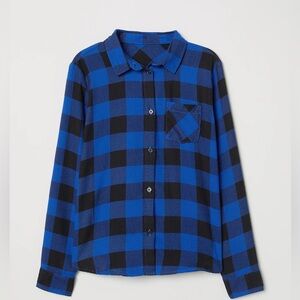 H&M Plaid Blue Flannel